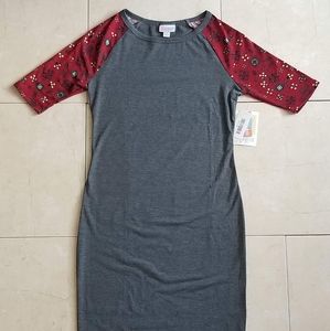 LuLaRoe Grey Midi Julia Dress